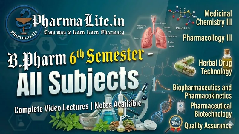 B.Pharm 6th Semester video lectures